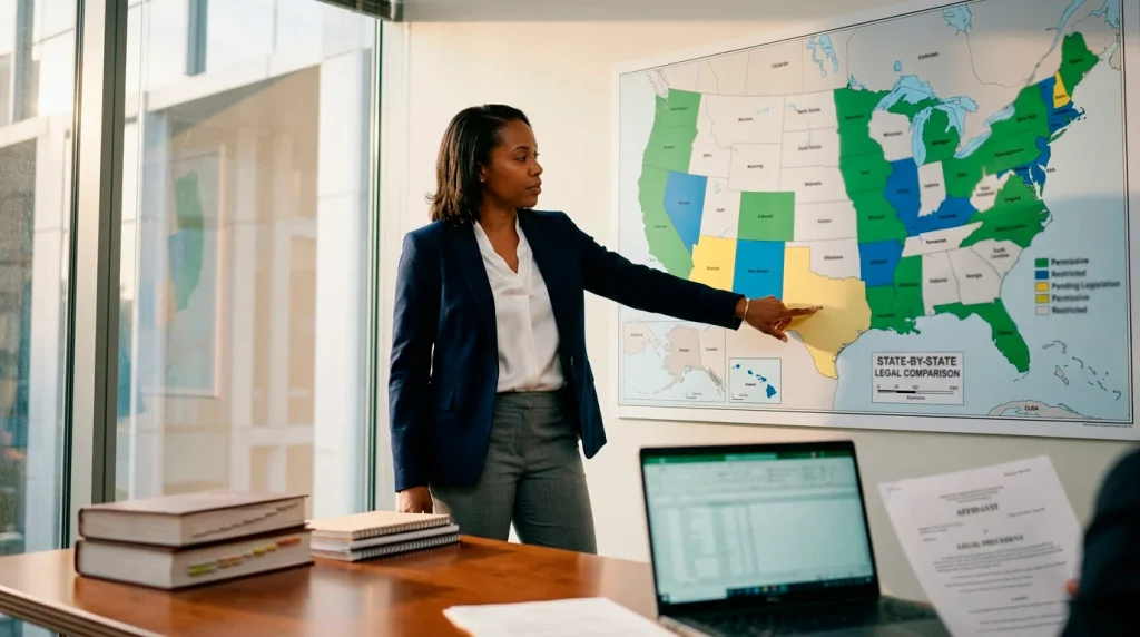 Map of US sweepstakes casino legality by state in 2026